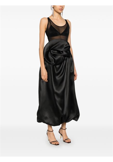 Gonna midi con applicazione a fiori Magda Butrym - donna MAGDA BUTRYM | 297525BLK